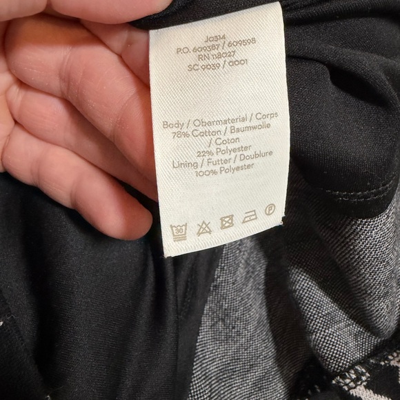 Boden Black and White Nature Print Jackard Long Sleeve Dress with cute bird prin - Picture 5 of 10